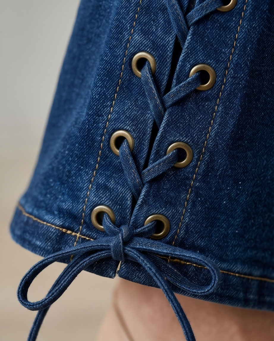 Jeans flare a vita media